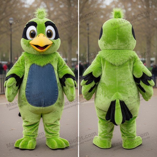 Limegrön sammetslen koltrastmaskot - Masticot.com