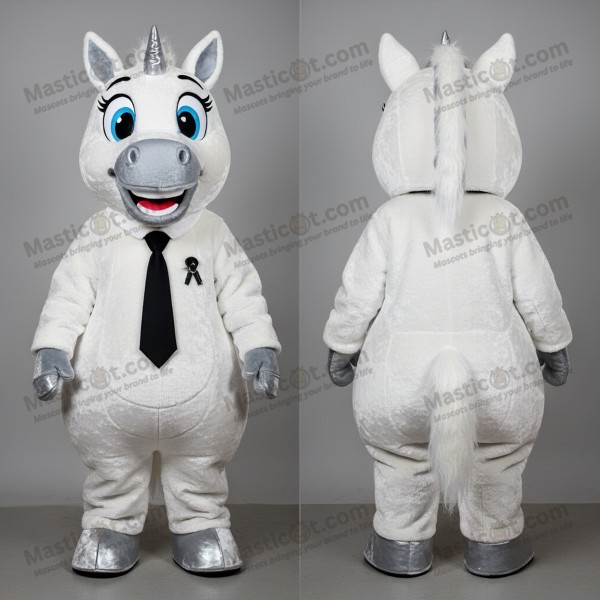 White Velvety Mare Mascot - Masticot.com