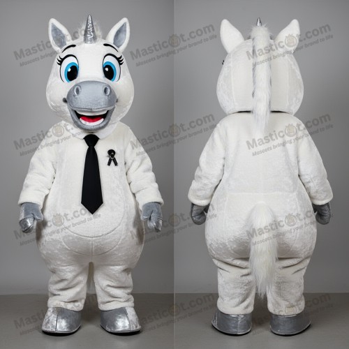 Hvit Fløyelsaktig Heste-MasKot - Hoppe - MASTICOT_8309 - Masticot.com