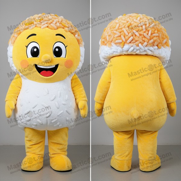 Navy blue velvety fried rice mascot - Masticot.com