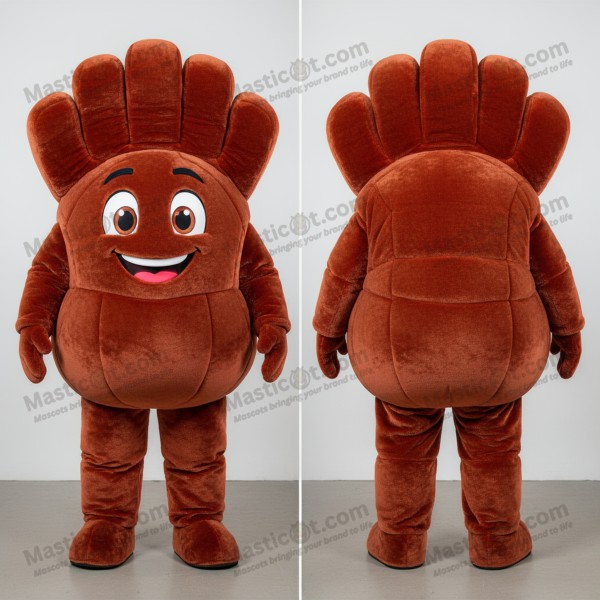 Rustově oranžový kulatý maskot míče pro házenou -
