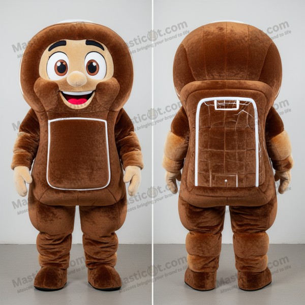 Brown Rounded Soccer Goal Mascot - Masticot.com