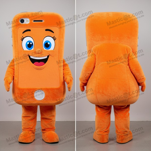 Rust orange oversized phone mascot - Masticot.com