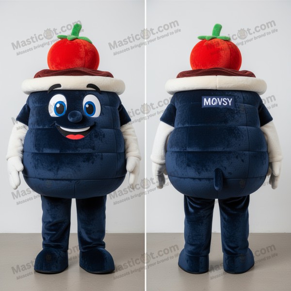 Navy padded moussaka mascot - Masticot.com