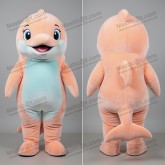 Velvety peach playful dolphin mascot - Masticot.com