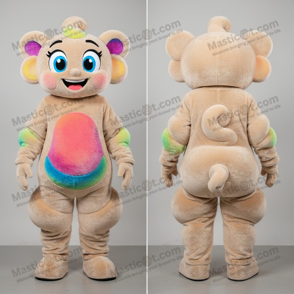 Beige Flexible Contortionist Mascot - Masticot.com