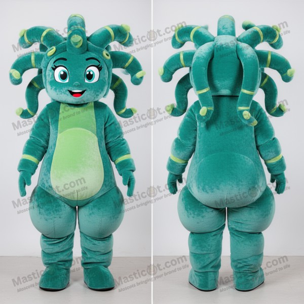 Mascotte Méduse serpentine bleu-vert - Masticot.com