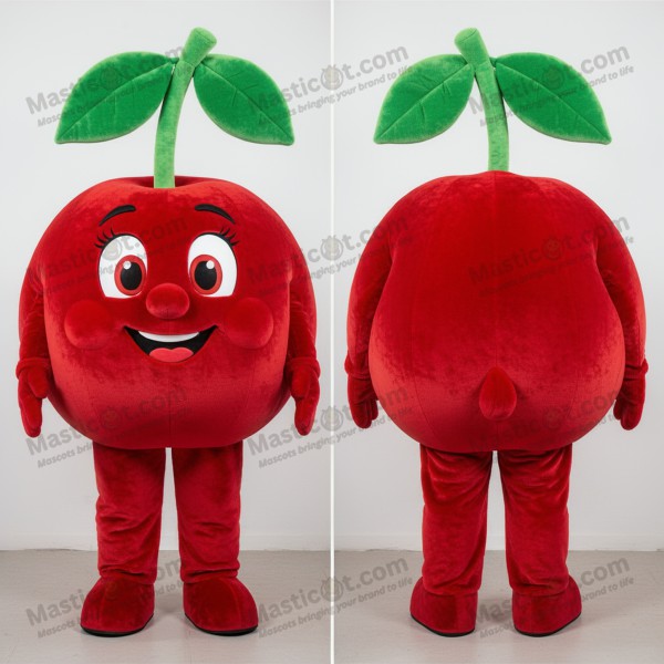 Crimson round cherry mascot - Masticot.com