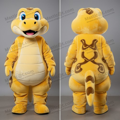 Mascotă python galbenă rotunjită - Masticot.com
