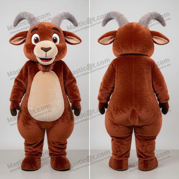 Rust orange gentle goat mascot - Masticot.com
