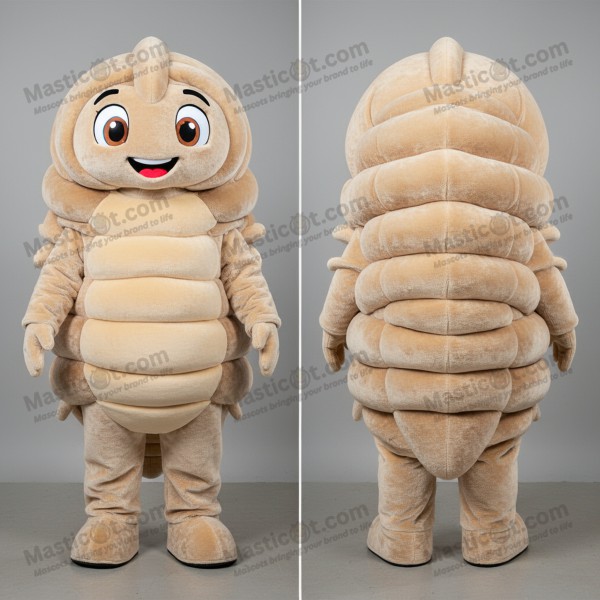 Beige segmented trilobite mascot - Trilobite - Masticot.com