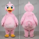 Pastel pink graceful swans mascot - Masticot.com