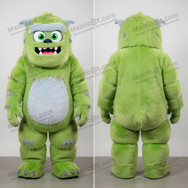 Lime green rounded yeti mascot - Masticot.com