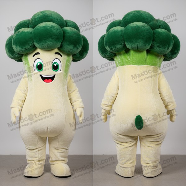 Emerald green broadleaf broccoli mascot - Masticot.com