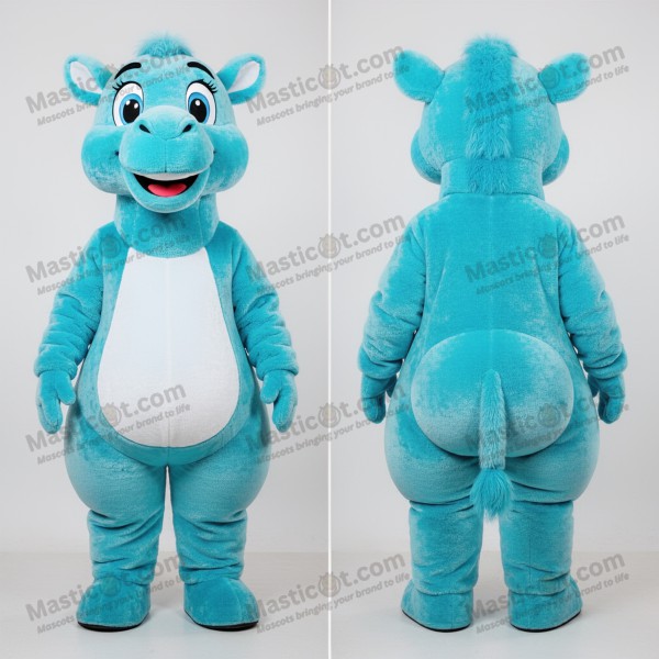 Blå fløyelsaktig kamelmascot - Masticot.com