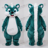 Teal broad striped skunk mascot - Masticot.com