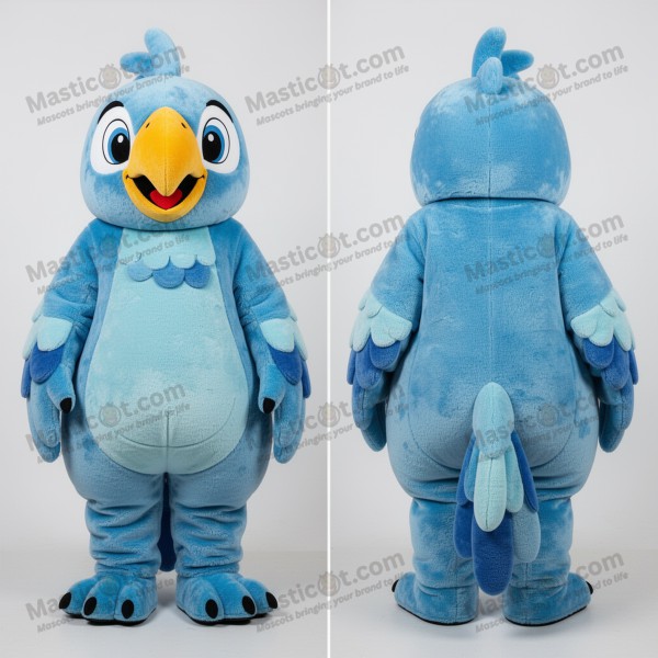 Sky Blue Feathered Macaw Mascot - Masticot.com