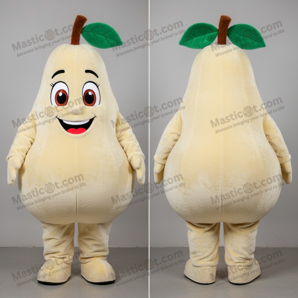 Creamy Pastel Rounded Pear Mascot - Masticot.com
