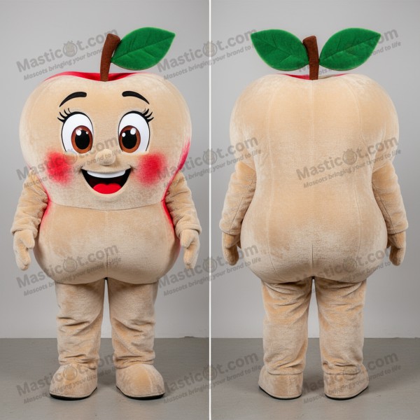 Krembeige rund eplemaskot - Masticot.com