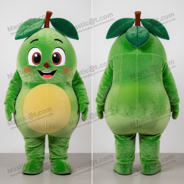 Forest green velvety apricot mascot - Masticot.com