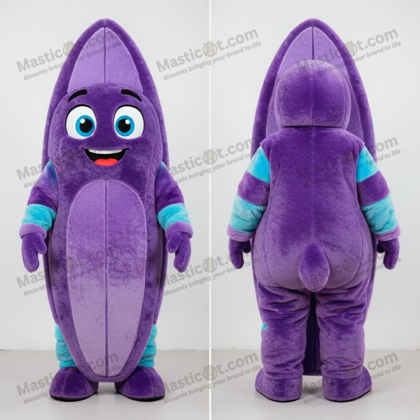 Violet broad shouldered surfboard mascot - Masticot.com