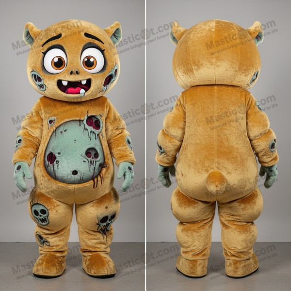Velvet gold spooky undead mascot - Masticot.com