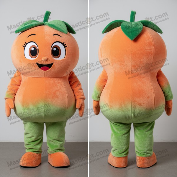Vibrant rounded apricot mascot - Apricot - Masticot.com