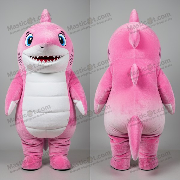 Velvet pink oversized megalodon mascot - Masticot.com