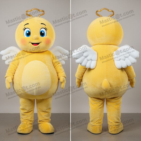 Yellow round cupid mascot - Masticot.com