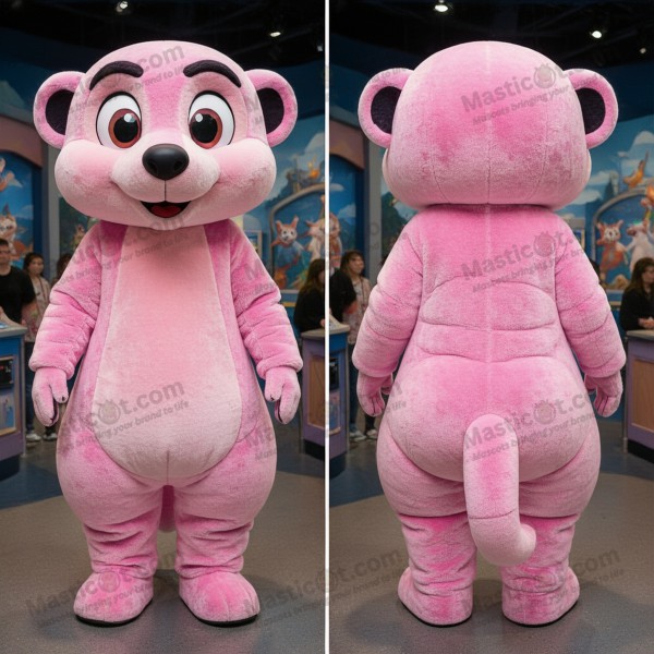 Nafoukaný růžový veselý maskot mravenečník - Masticot.com