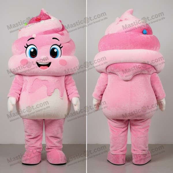 Roze heerlijke ijs mascotte - Masticot.com