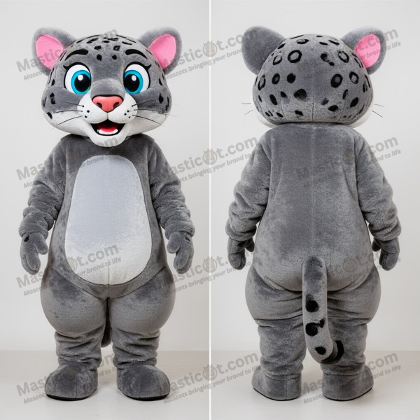 Gray rounded jaguarundi mascot - Masticot.com