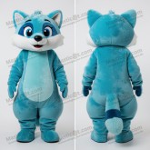Cyan plush marten mascot - Masticot.com