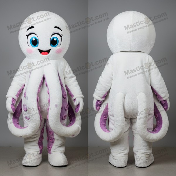Cloud white oversized kraken mascot - Masticot.com