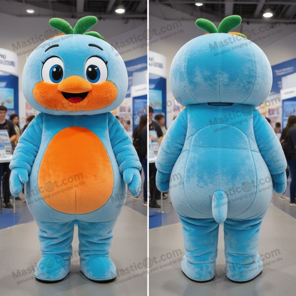 Bright orange cheerful orange mascot - Masticot.com