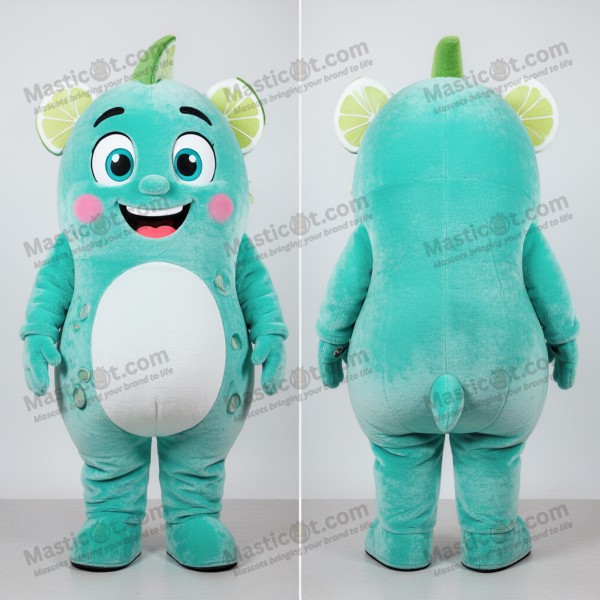 Turquoise creamy ceviche mascot - Masticot.com