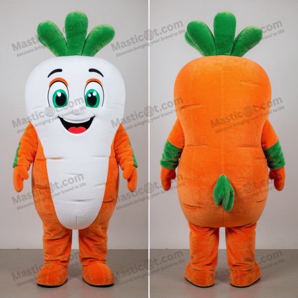 Pastel orange fluffy carrot mascot - Masticot.com