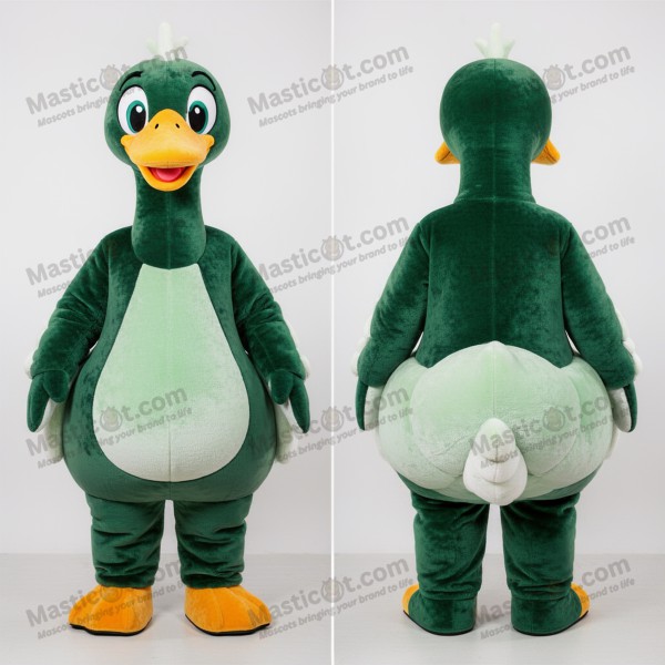 Forest green rounded swans mascot - Masticot.com