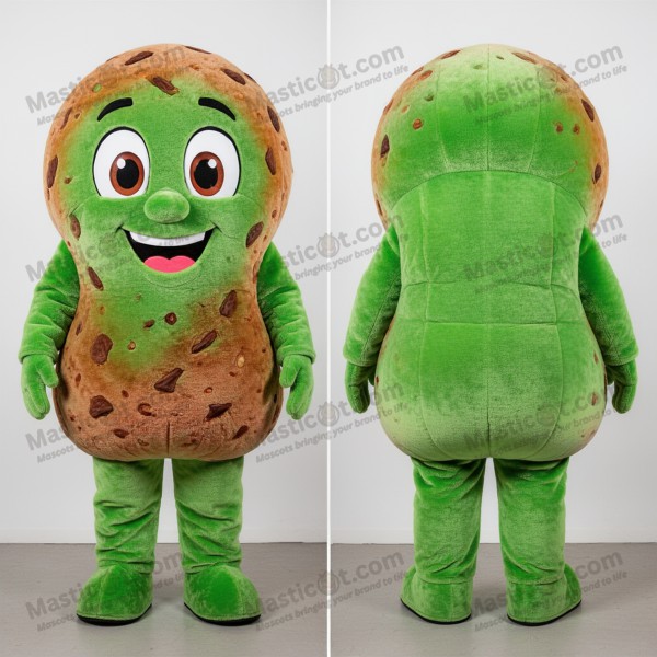 Vibrant green friendly falafel mascot - Masticot.com