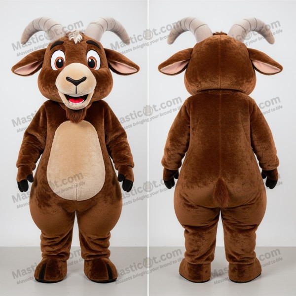 Blød brun boergeit maskot - Masticot.com