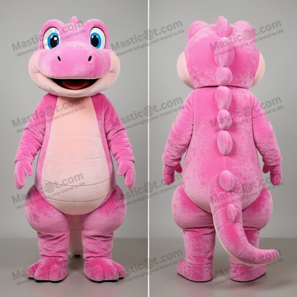 Pink velvet lizard mascot - Masticot.com