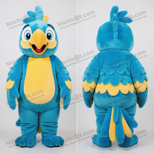 Vibrant blue yellow macaw mascot - Masticot.com