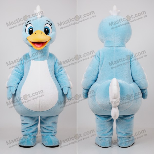 Sky blue graceful swans mascot - Masticot.com