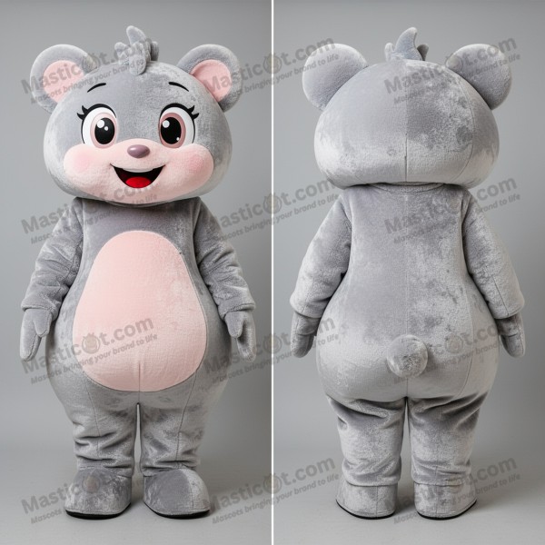 Silver plush champagne mascot - Masticot.com