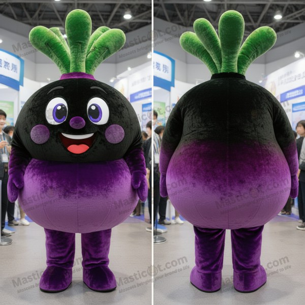 Round black radish mascot - Masticot.com