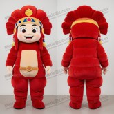 Crimson velvety chief mascot - Masticot.com