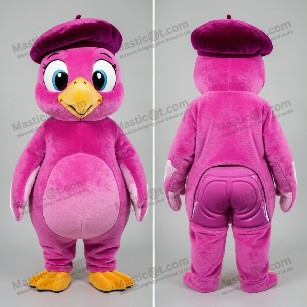 Magenta lekfull albatrossmaskot - Masticot.com