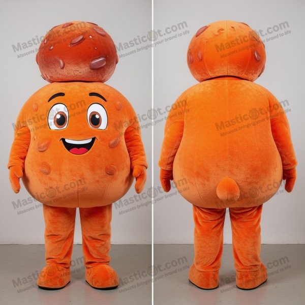 Honey orange plush meatball mascot - Masticot.com