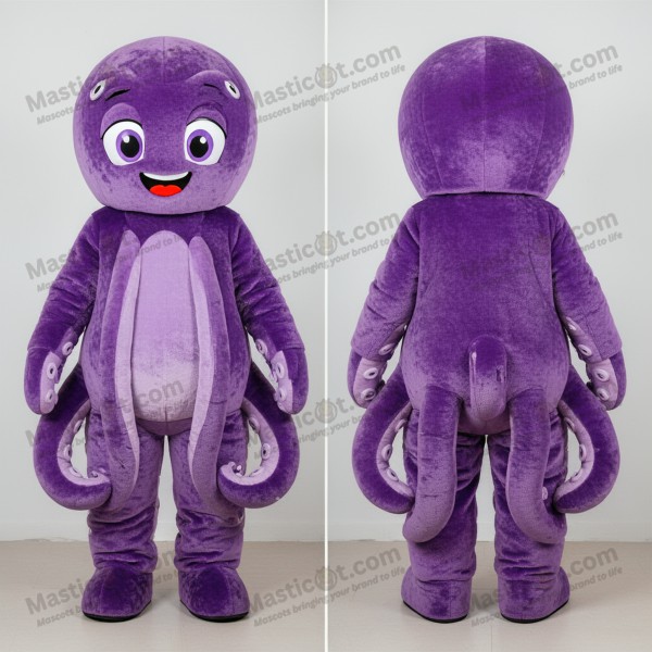 Purple shimmering kraken mascot - Masticot.com