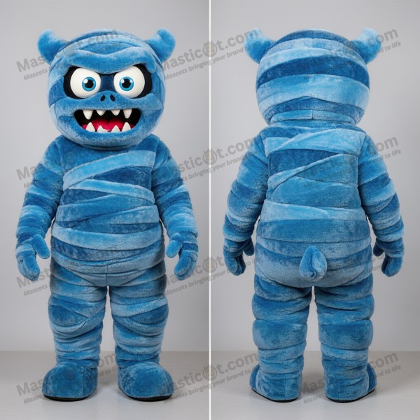 Blue tinted wrapped mummy mascot - Masticot.com
